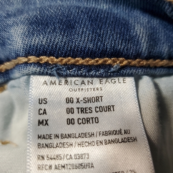 American Eagle Super High-Rise Jegging Medium Wash Next Level Size 00 X-Short - Picture 8 of 8